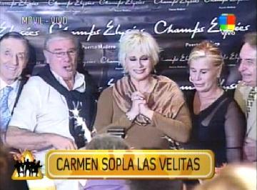Carmen Barbieri festejó su cumpleaños con el elenco de Fantástica